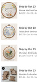 Snowman Ornament set Embroidery Kit – DIY Holiday Embroidery with Laser Cut Frame
