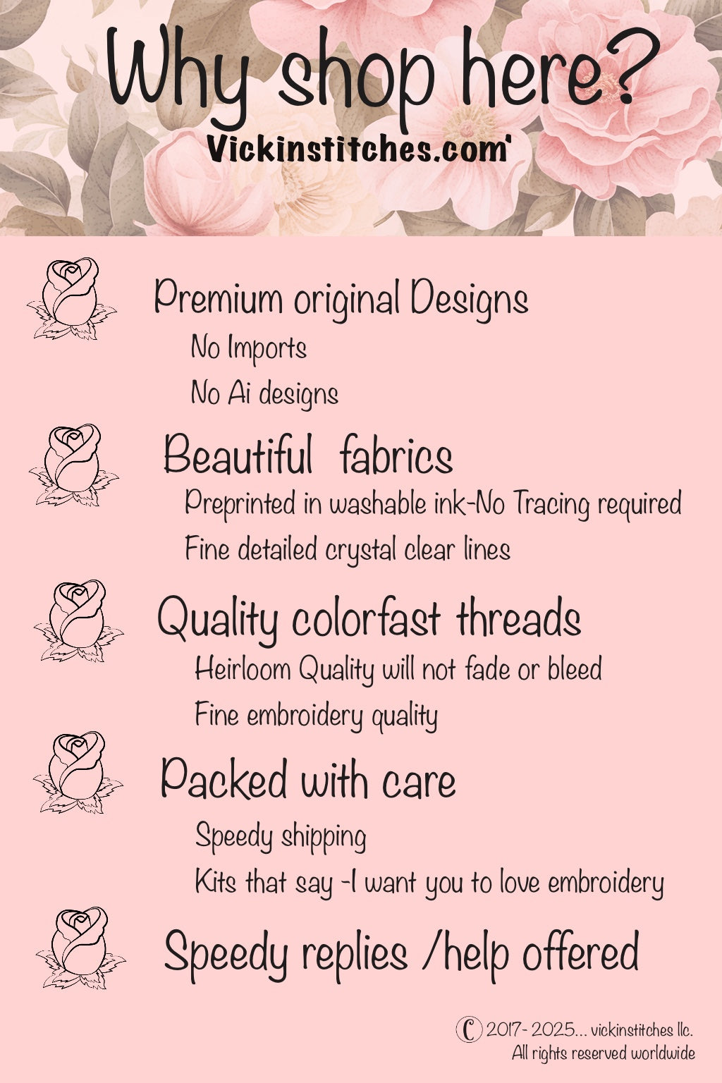 6" Bird and Teacup Floral 'Be Still' Embroidery Kit