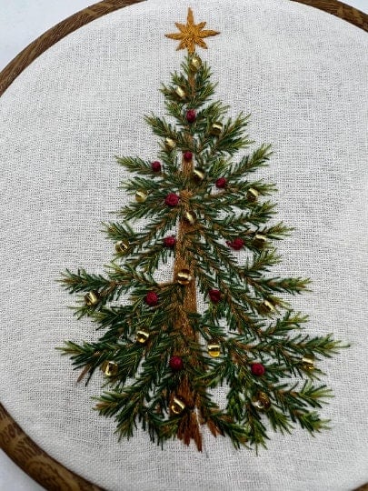 8” Christmas Tree Embroidery Design PDF Pattern download