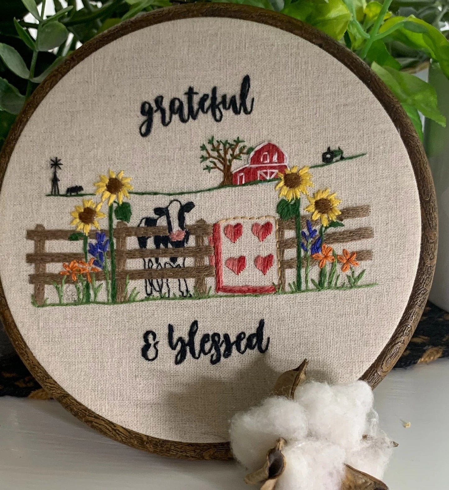 6" American Farm Grateful & Blessed Pattern PDF download