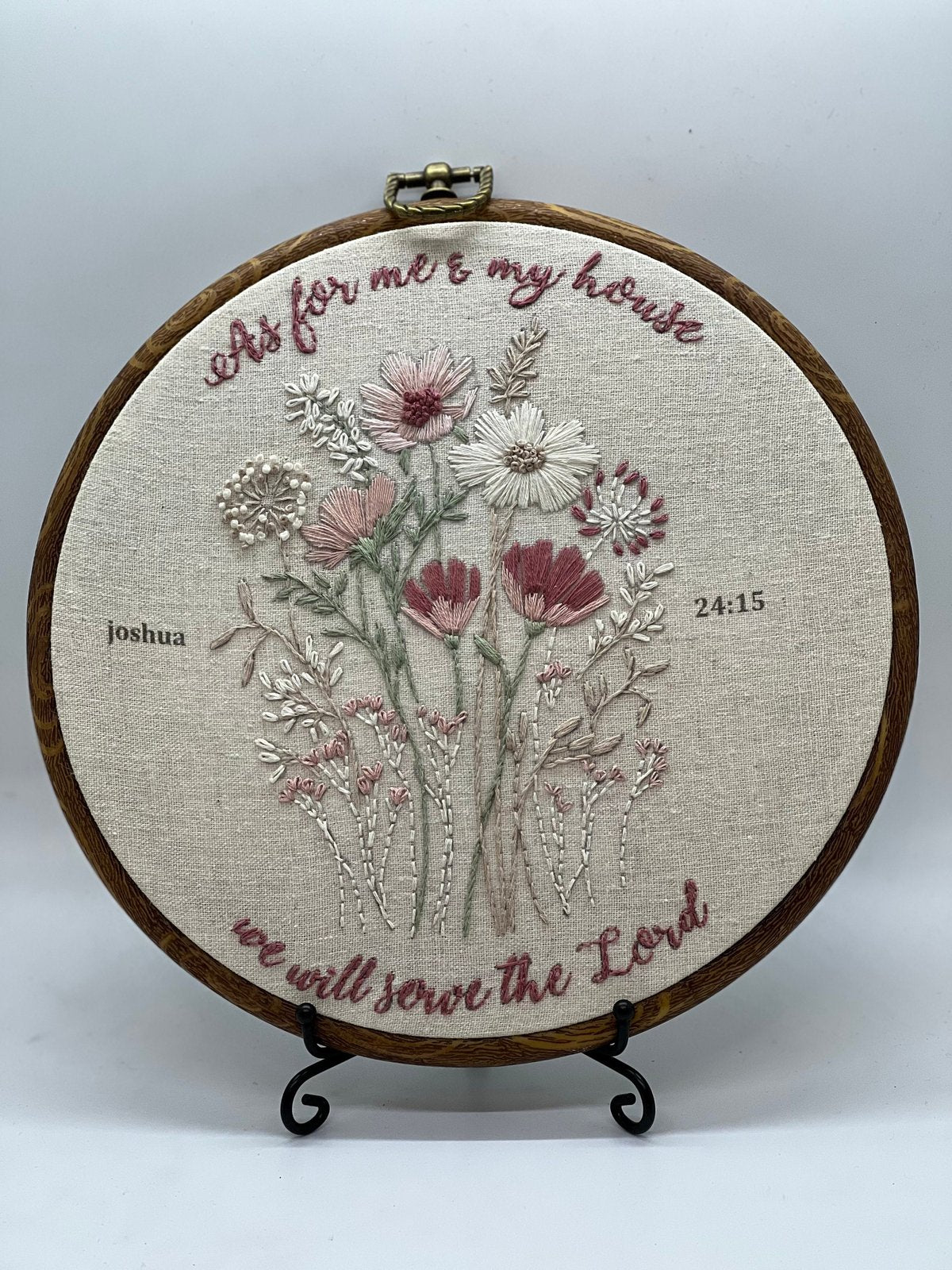 Joshua 24:15 Embroidery Kit – "As for Me and My House - Vickinstitches