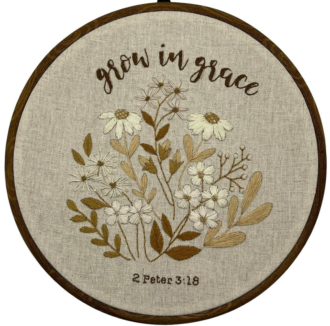 Peter 2, Grow in Grace Embroidery
