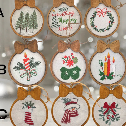 DIY Holiday Fun| Beginner-Friendly Ornament Embroidery Kits