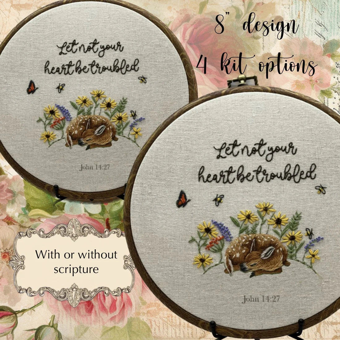 Find Peace with Our Embroidery Kits for beginners: Let not your heart be troubled