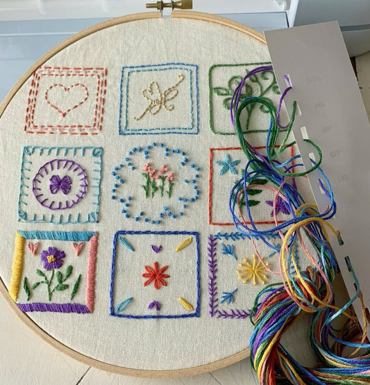 Beginner Hand Embroidery Sampler Kit – Learn to Stitch with Ease