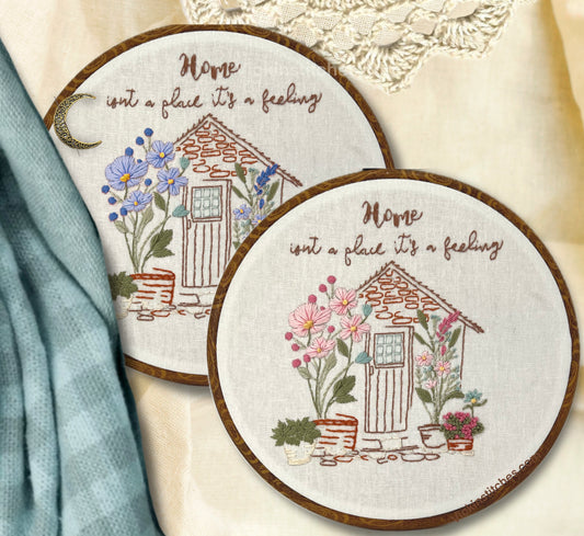Home Sweet Home Beginner Embroidery Kit - Easy DIY Gift for Home Decor- Hand Embroidery Sampler Set. Easy embroidery. embroidery sampler.