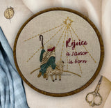 Christmas Shepherd North Star embroidery kit for beginners. Shepherd , sheep rejoice embroidery