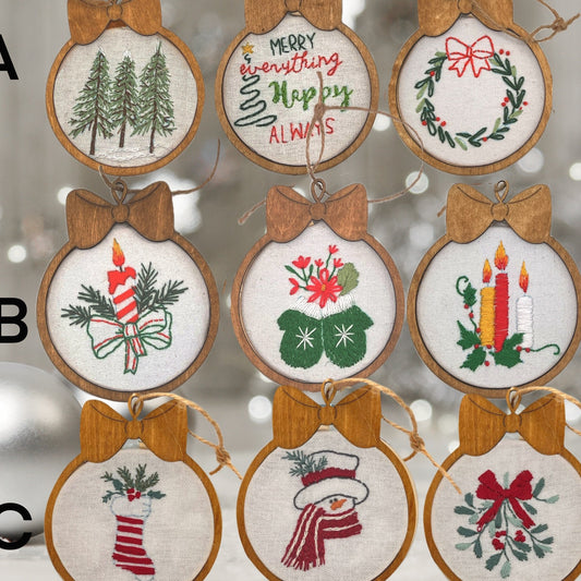 Christmas Tree ornament embroidery kits