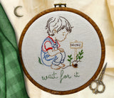 Embroidery Kids in the Garden, Childs room decor Embroidery Kit - Four kits in one . Baby shower , Childs birthday gift. Primary decor