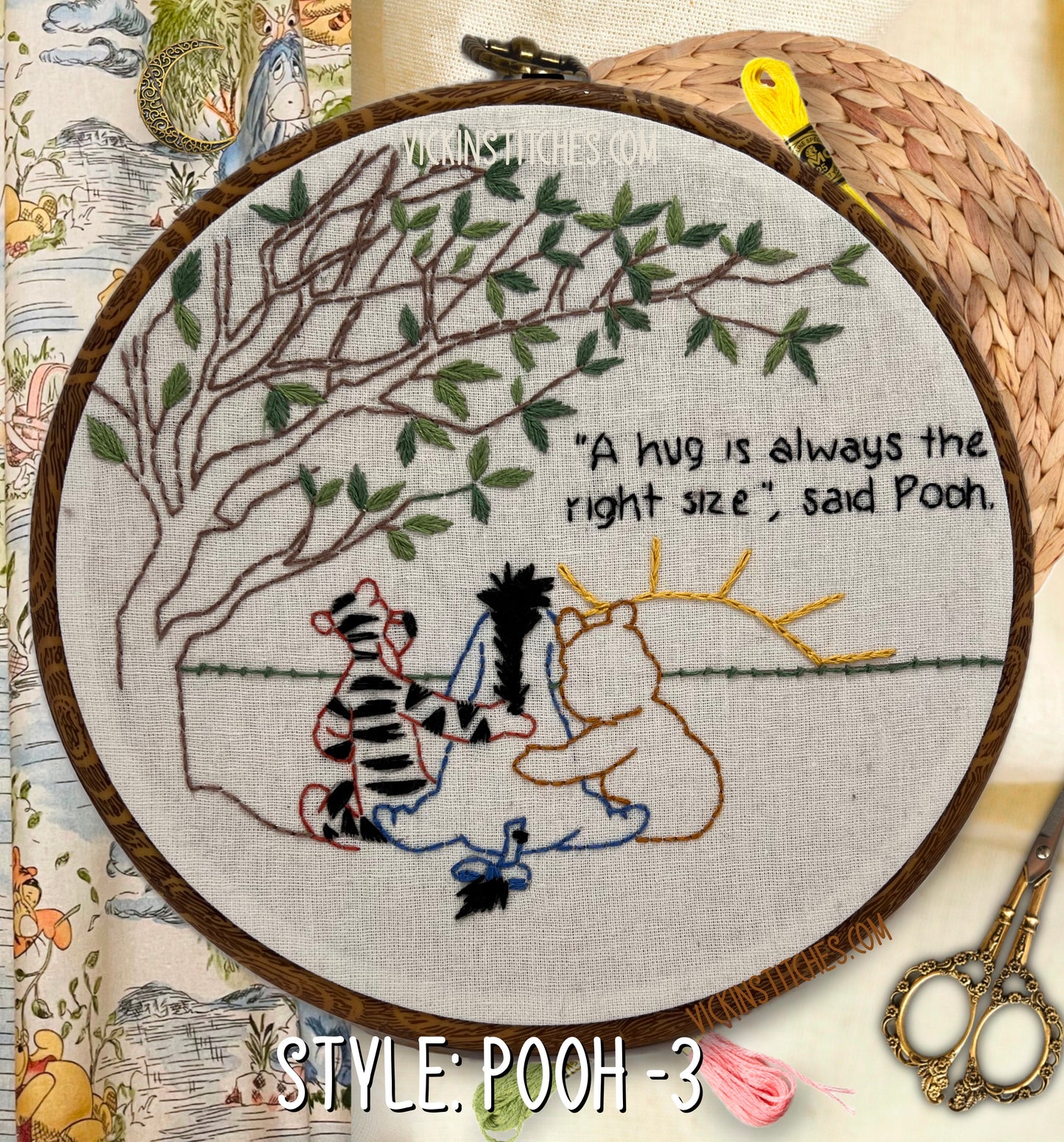 3-Winnie the Pooh Series Hand Embroidery Kit for Beginners-3