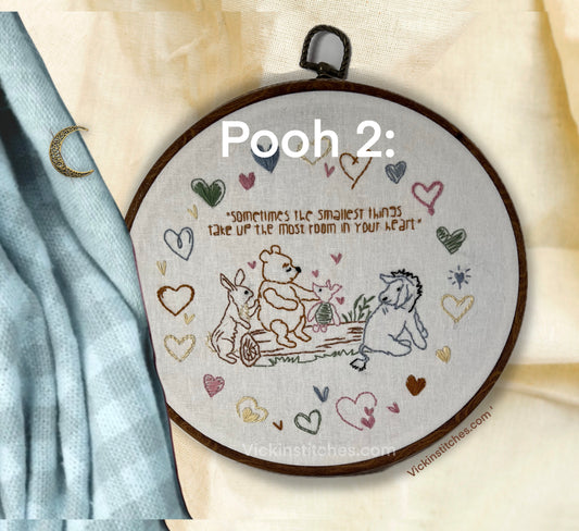 Winnie the Pooh 2 Embroidery Pattern PDF Download - 8 designs to choose from non