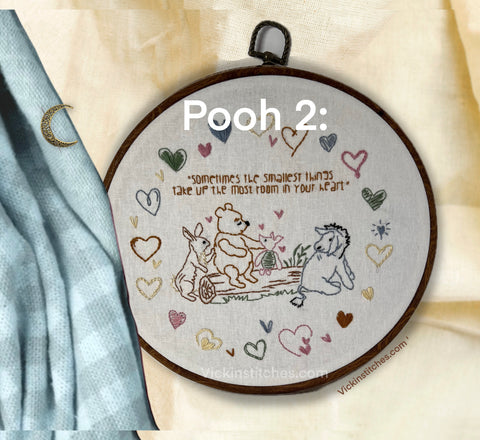 Winnie the Pooh Bundle 1  Embroidery Pattern PDF Download - 8 Design 1,2,3 &4