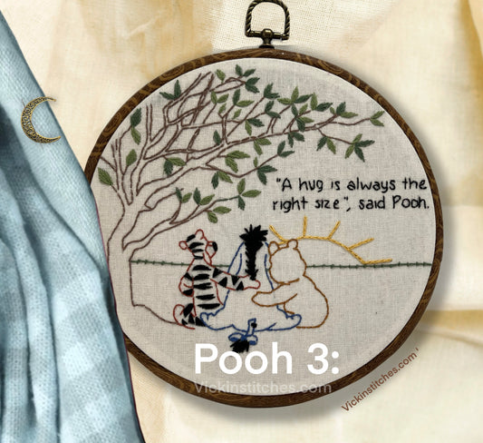 Winnie the Pooh 3 Embroidery Pattern PDF Download - 8 designs to choose from non