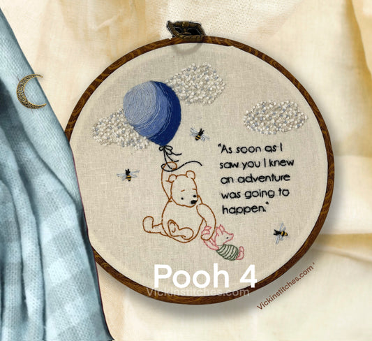 Winnie the Pooh 4 Embroidery Pattern PDF Download - 8 designs to choose from non