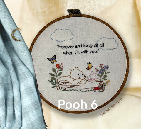 Winnie th,e Pooh Bundle 2  Embroidery Pattern PDF Download - 8 Design 5,6,7 & 8