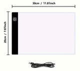 A4 LED Light Board with Heat Erasable Pen + 3 Refills – Perfect for Tracing, Drawing & Embroidery