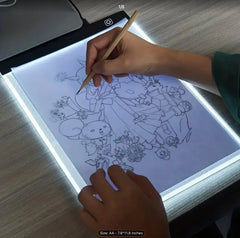 A4 LED Light Board with Heat Erasable Pen + 3 Refills – Perfect for Tracing, Drawing & Embroidery