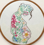 8" Pregnancy Motherhood, Baby Shower Embroidery Kit