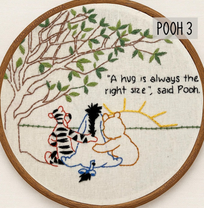 3-Winnie the Pooh Series Hand Embroidery Kit for Beginners-3