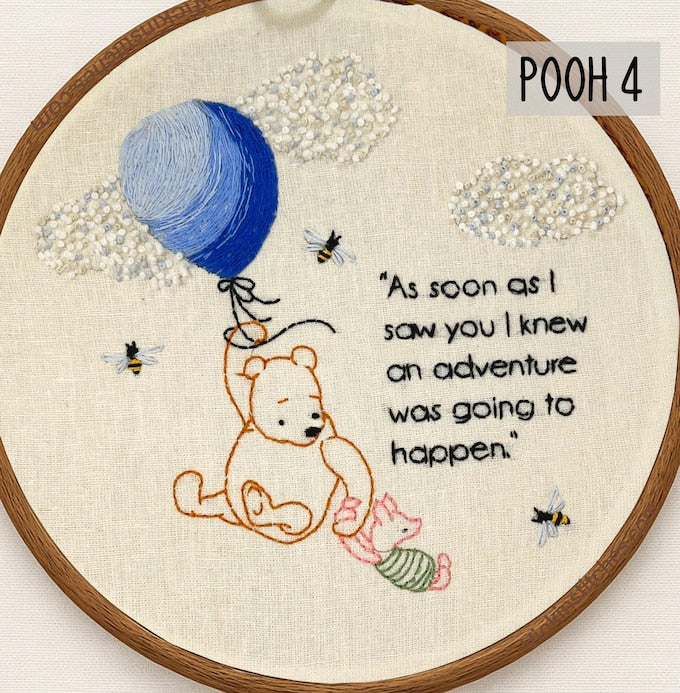4-Winnie the Pooh Series Hand Embroidery Kit for Beginners-4