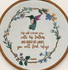 8" The Hummingbird Hand Embroidery Kit for Beginners