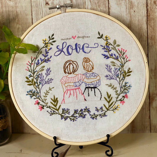 Mothers Day embroidery kit Hoop  Designs, Love family embroidery gift