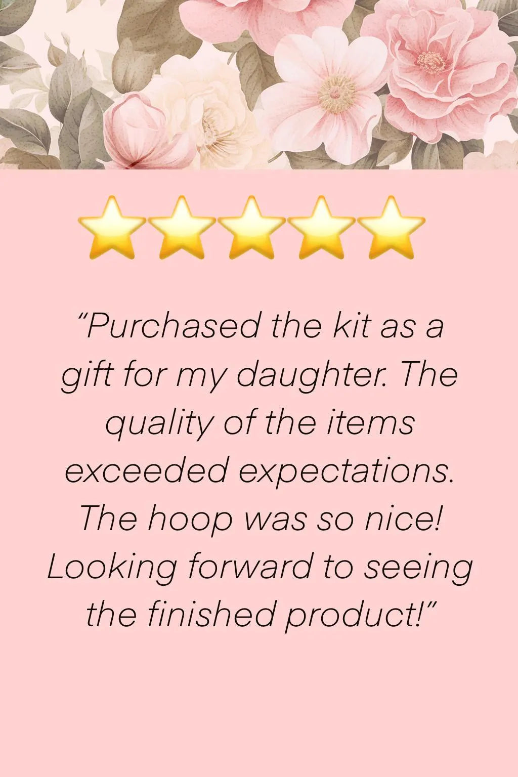 You Are a Work of Art- little artist painter Embroidery Kit for girls  –beginner Sunflower empowerment message for girls