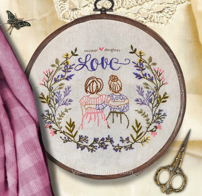 Mothers Day embroidery kit Hoop  Designs, Love family embroidery gift