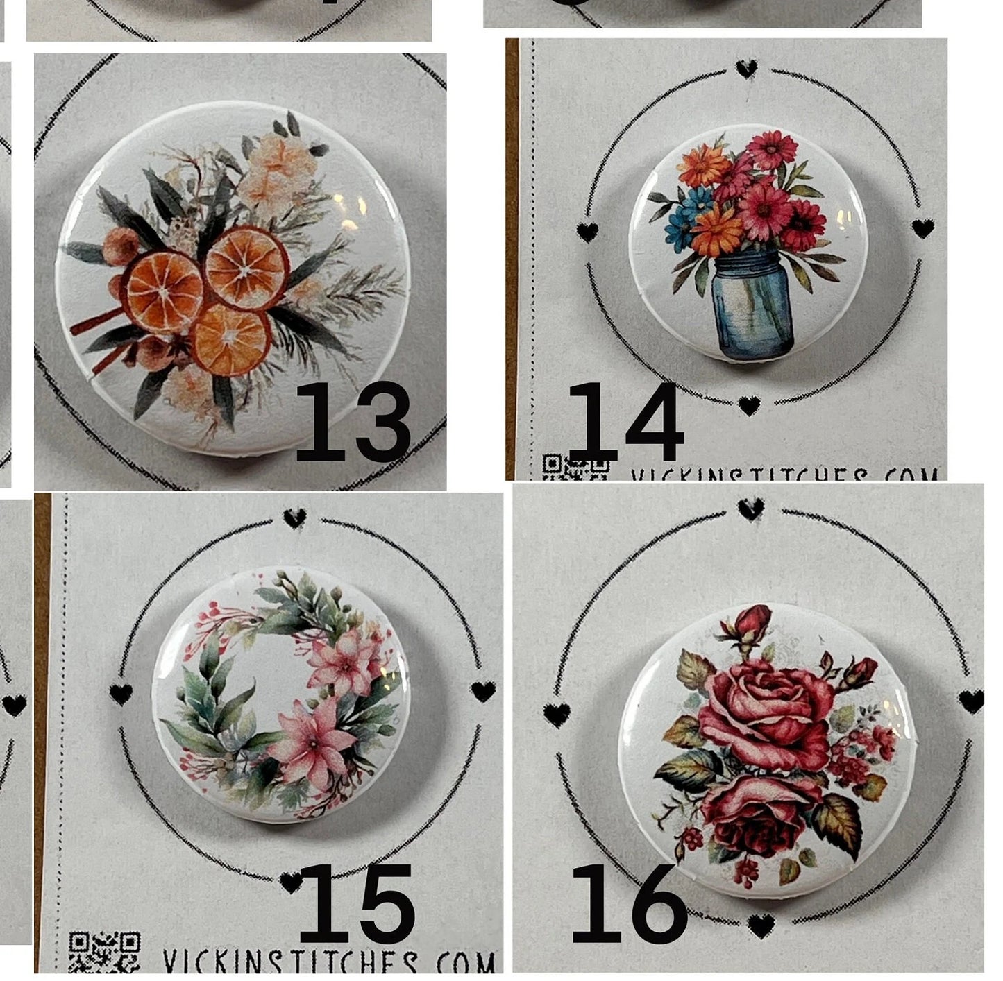 Unique  floral Needle Minders, Needle Magnets, Needle Nannies, Assorted styles, gifts for her, handmade gifts, stitcher accessories