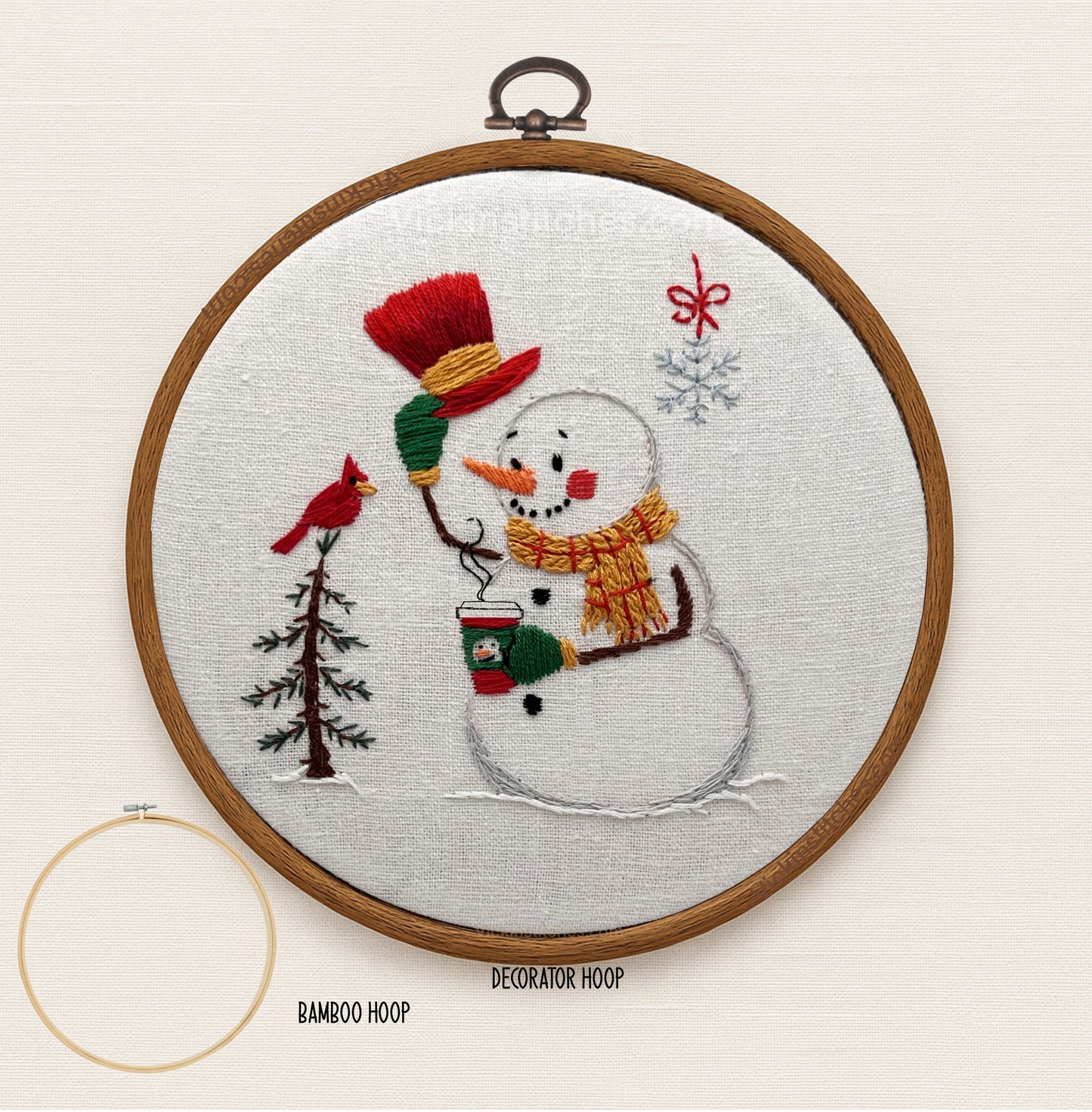 Cozy Christmas Snowman Embroidery Kit | Holiday Stitch Project