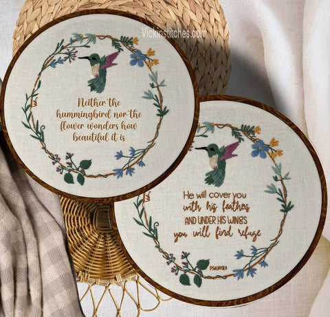 8" The Hummingbird Hand Embroidery Kit for Beginners