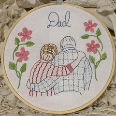 6" 'Dad" Beginners Embroidery Pattern PDF download