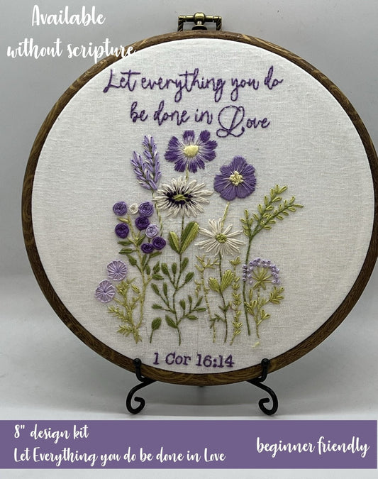 8" 1 Corinthians 16:14 Embroidery Design Pattern