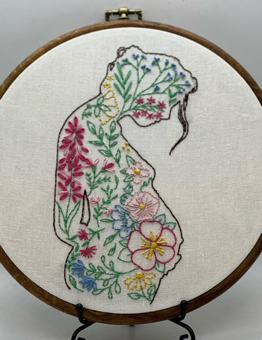 8" Pregnancy Motherhood, Baby Shower Embroidery Kit