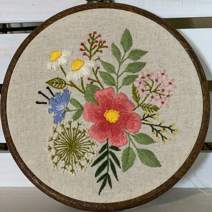 6" Hand Embroidery Floral Pattern PDF