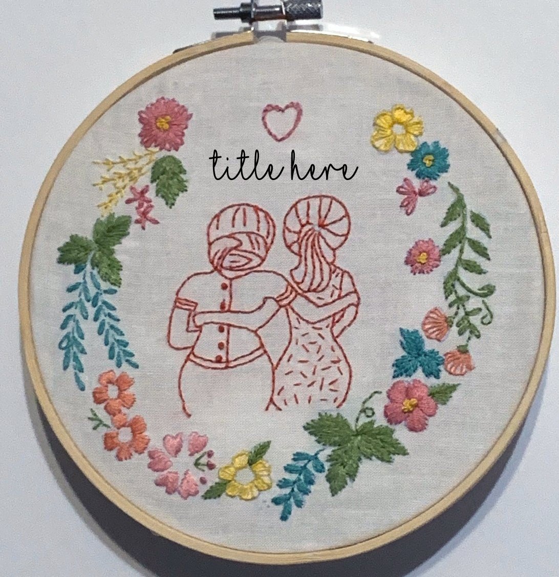 6" Mother & Daughter Hand Embroidery PDF Download