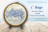 6" Beach Vibes Embroidery Pattern PDF Download