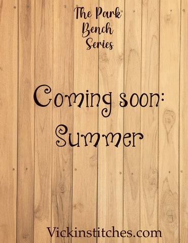 6”  3 Season Park Bench Series Embroidery Kits