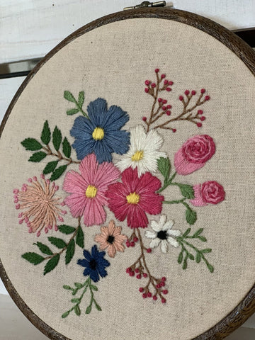 6" Floral Hand Embroidery Pattern PDF Download