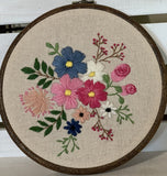 6" Floral Hand Embroidery Pattern PDF Download