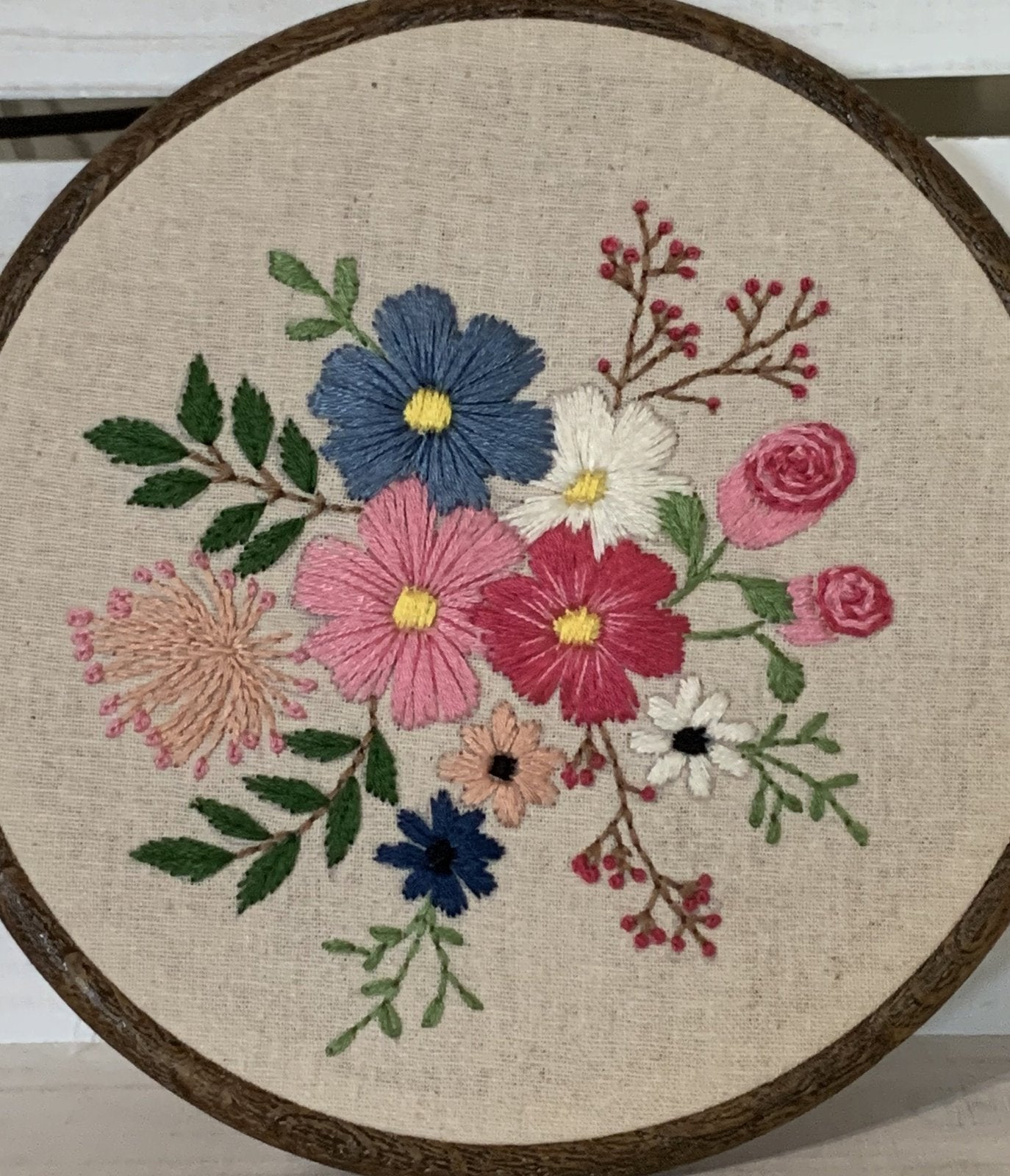6" Floral Hand Embroidery Pattern PDF Download
