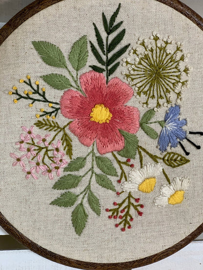 6" Hand Embroidery Floral Pattern PDF