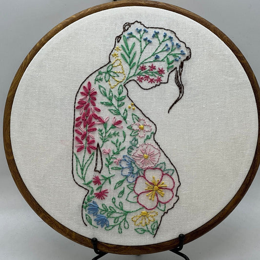 8" Pregnancy Motherhood, Baby Shower Embroidery Kit
