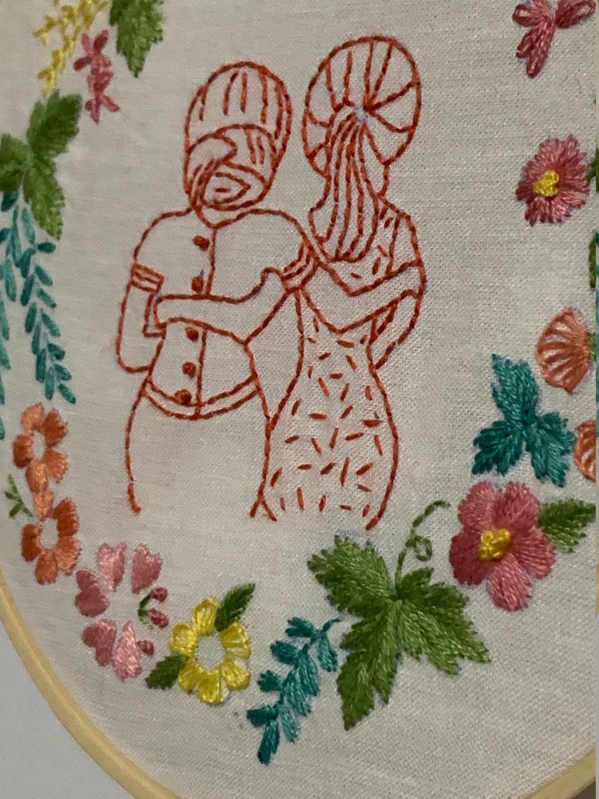 6" Mother & Daughter Hand Embroidery PDF Download