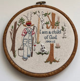 6" Child of God Boy Fishing in Nature Embroidery Design PDF download