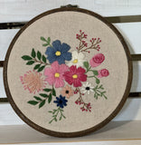 6" Floral Hand Embroidery Pattern PDF Download