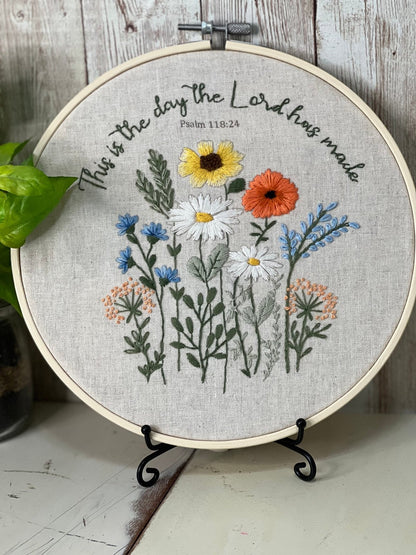 8" Psalm 118 Christian Art Hand Embroidery Kit