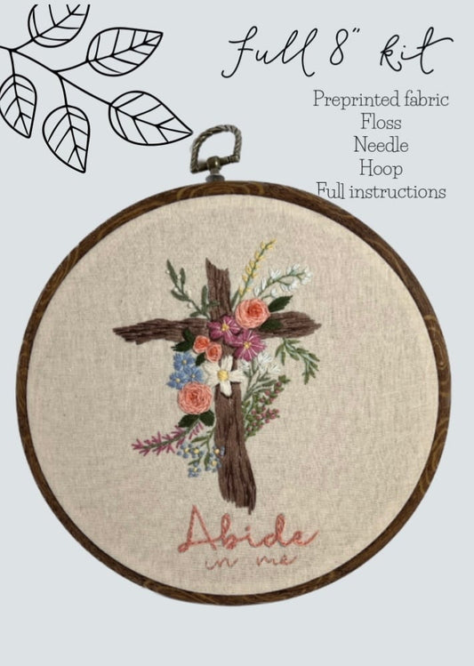 Rustic Old Rugged Cross Christian Embroidery Kit - Vickinstitches