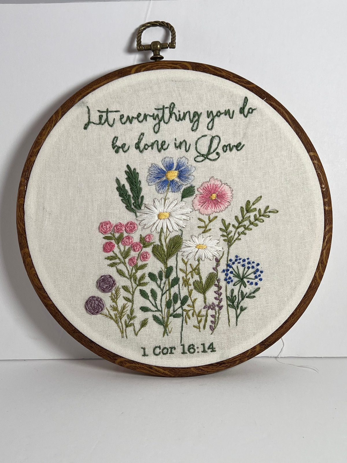 8" 1 Corinthians 16:14 Embroidery Design Pattern